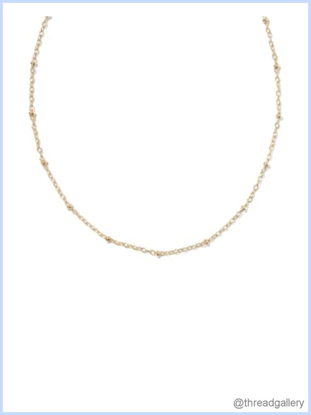 Evelyn Gold-Filled Single Satellite Chain Necklace 16 Inch Lobster Clasp